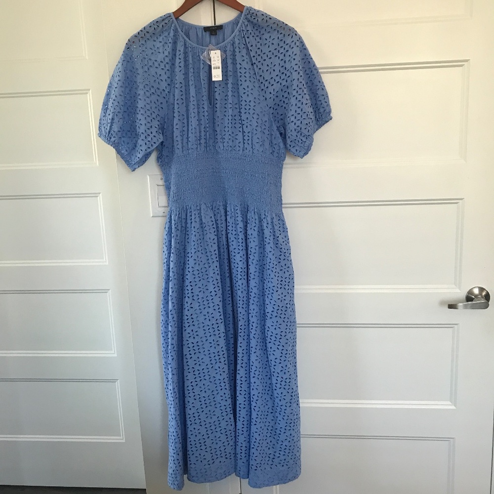 J Crew Eyelet midi dress